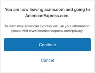 Leaving American Express warning